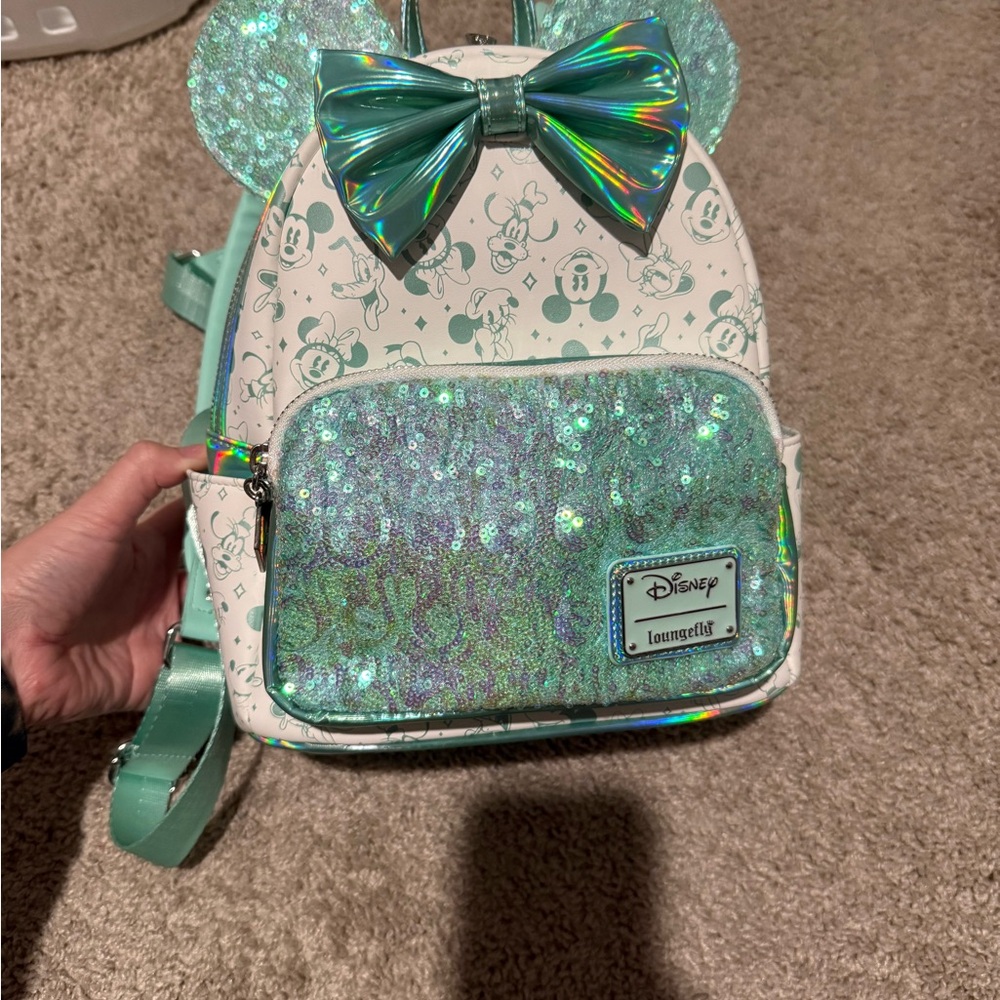 Disney 100 Hallmark Exclusive Sequin Loungefly Backpack(No Wallet) NWOT